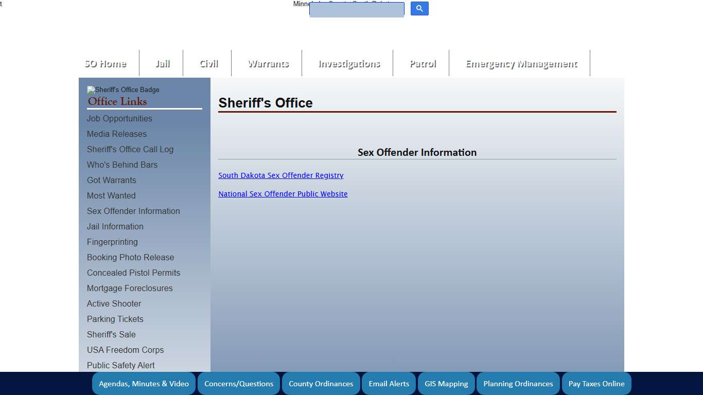 Minnehaha County, South Dakota Official Website - Sheriff's Office